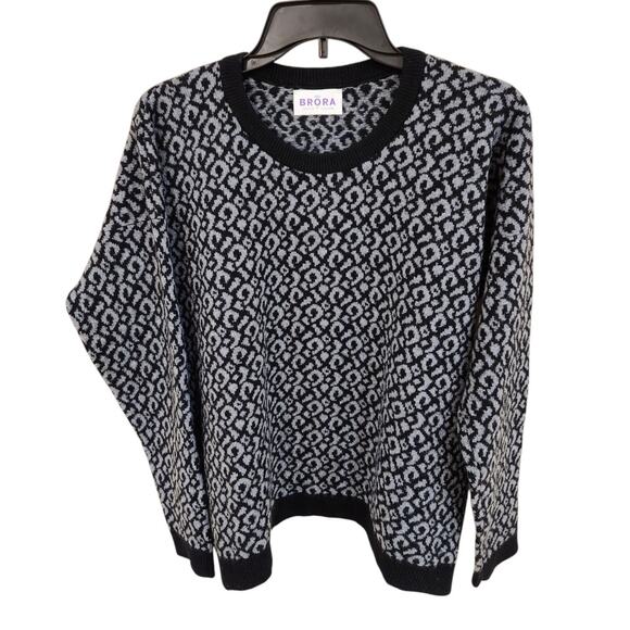 Brora Sweaters - Brora Scottish Cashmere Jumper Sweater Print Pullover Women's Size 8 - 10